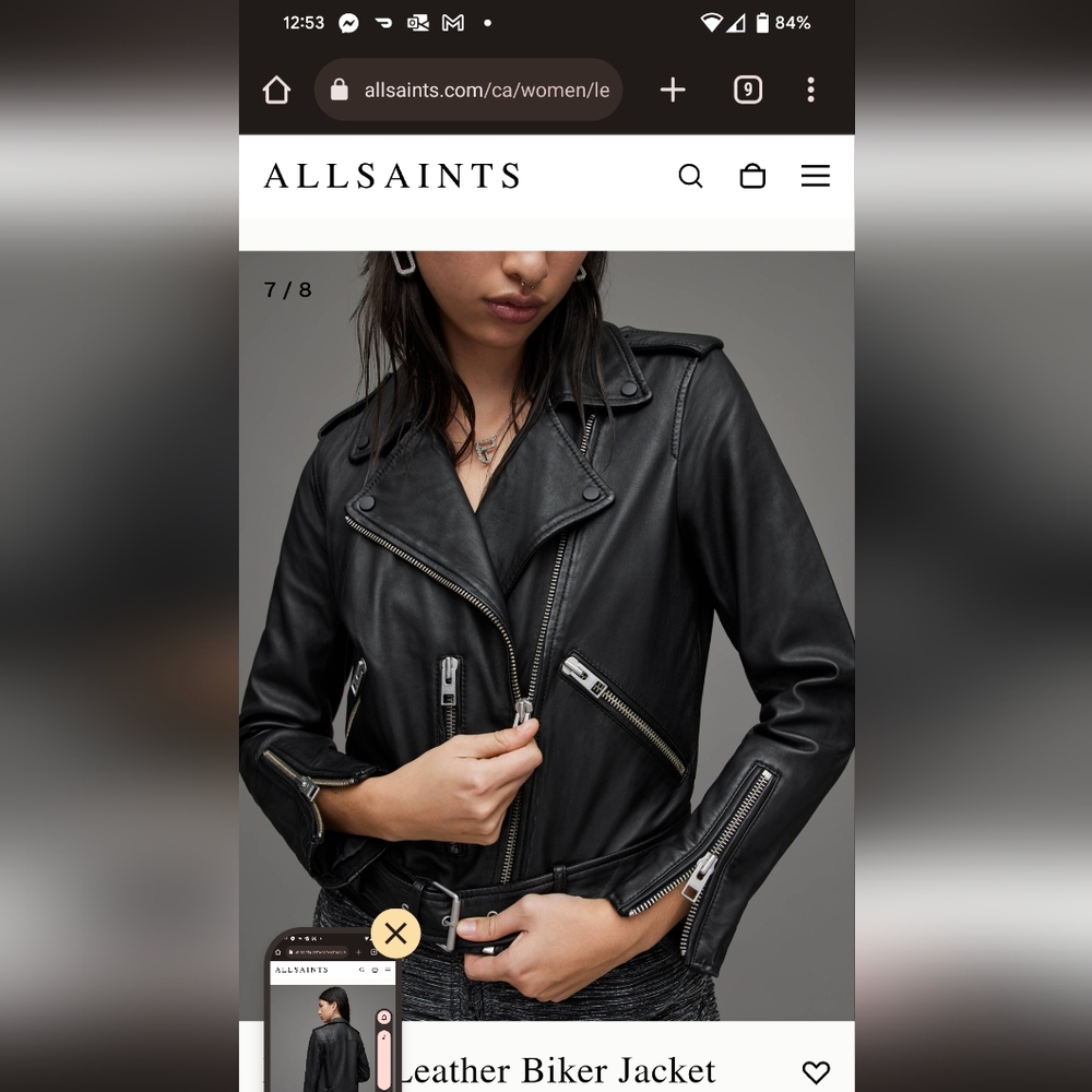 Balfern leather biker jacket
